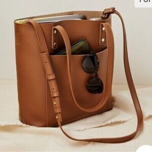 HENNY + LEV Danielle Tote Bag in‎ Cognac NWT in packaging